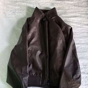 Urban Outfitters Brown Leather Jacket Size Large